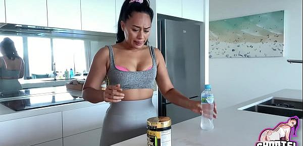  I Try Pre WorkOut before this Epic Deepthroat Blowjob! I keep Sucking after he Cums in my Mouth!
